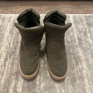 Steve Madden Green Suede High-Top Sneakers